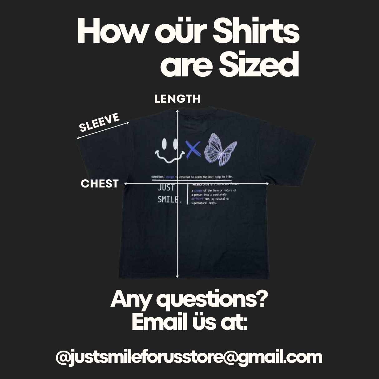 Just Smile Tee - Scratch Off The Frown [OVERSIZED]