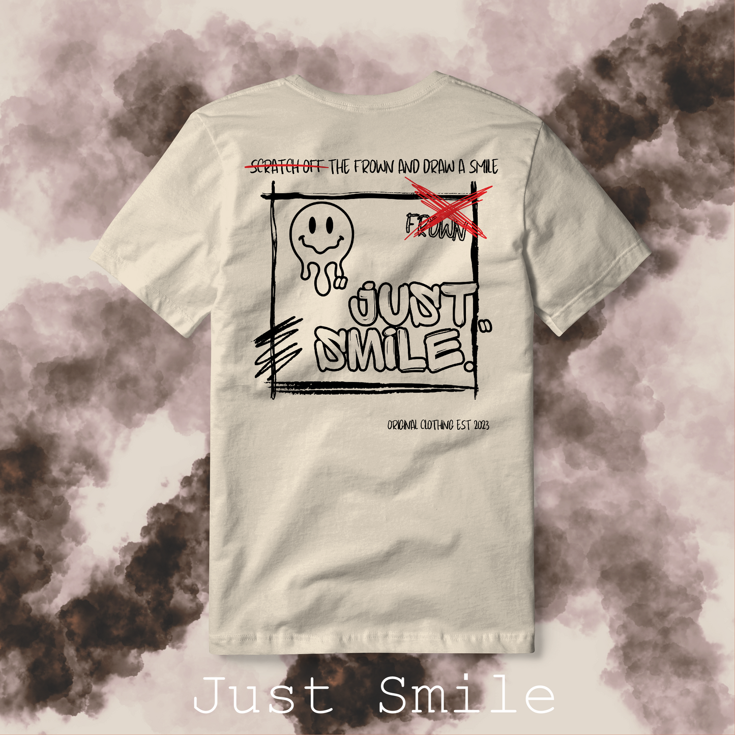 Just Smile Tee - Scratch Off The Frown [OVERSIZED]